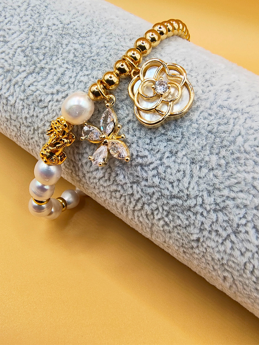 18k Piyao Bracelet - Fresh Water Pearl