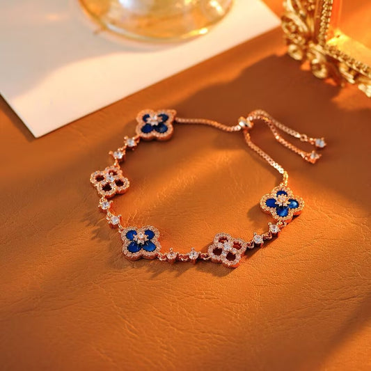 Azure Clover Charm Bracelets