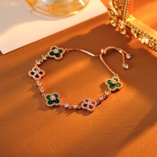 Evergreen Clover Charm Bracelets