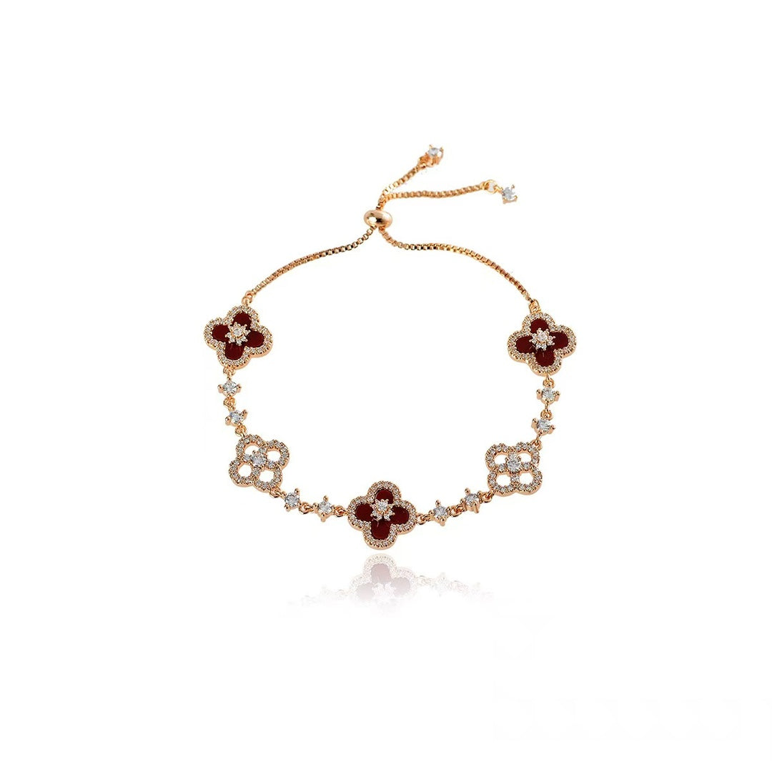 Scarlet Clover Charm Bracelets