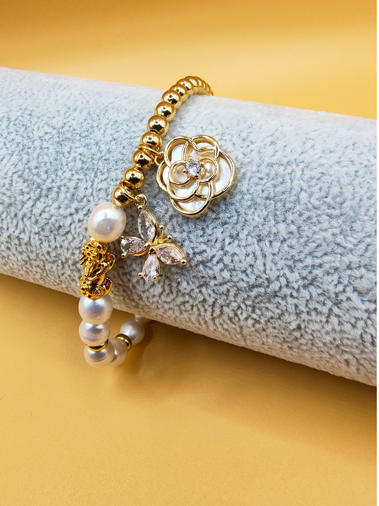18k Piyao Bracelet - Fresh Water Pearl