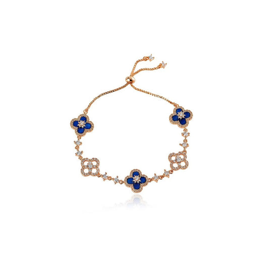Azure Clover Charm Bracelets