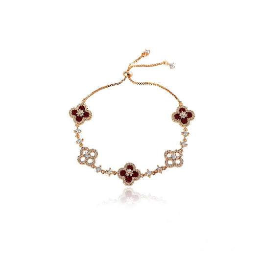 Scarlet Clover Charm Bracelets
